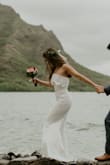 I wanted a dress to change into for my reception and this dress fit like a glove! Super comfortable to dance in and move around in - got more compliments for this dress than my actual wedding gown! - Hera K.