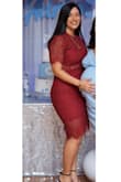 I loved the fit of this dress! So elegant yet sexy! The color is nice and vivid even though it's a darker red-ish! It was the perfect length and I'm on the taller side. Can't go wrong with this one! - Montserrat G.