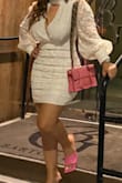 Beautiful dress! I'ts a little loose on the neck and bust area... maybe size down! - JANET V.