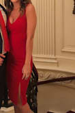 Wore this to a wedding and fits like a glove! Perfect length and amazing color! - Stephania C.