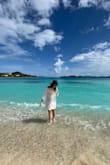 Wore this on a vacation to St. Thomas and it was so comfy, airy and cute over a swimsuit! Goes with anything and helps cover up shoulders, chest etc. from the sun. I went a size smaller than normal...it also stretches out a little bit once you wear it. - Emily B.