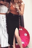So I ordered a M and should have gotten a small but with a belt it fits fine. I'm in love with the skirt though and so happy I purchased it! Highly recommend. - Samantha S.