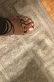 I'm between size 9 1/2-10 depending on how the front is cut. I ordered the 10 just in case it's perfect. This is my first time ordering shoes from here and it won't be my last. Quality is on point and can't beat the price. - LaDonna B.