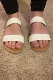 The moment I saw my wife's reaction when she put these on I knew I made a good choice! They fit perfectly and she compliments often on how comfortable her feet are! - Hector V.