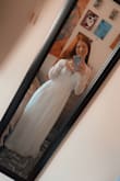 I spent forever looking for the perfect dress for my fall wedding and the moment I saw this one I knew this was THE dress. It came super quickly and the moment I slipped it on I couldn't stop smiling. It has an absolutely perfect fit, and once I add a slight heel it will be the perfect length. I'm now more excited than ever for my wedding day! - Jillian P.