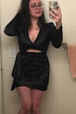 This dress looks amazing on but man is it short - to the point where it's too inappropriate to wear to the event I bought it for. It's also super difficult to get on/off without another person to help! I'm keeping it for the club but that's about the only place I could wear this dress. - Samantha N.