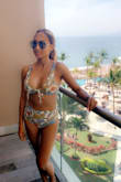 I'm always very picky with my bathing suits because of my large breast, however this was perfect! The material was stretchy and thick. Love the color and the pattern perfect for spring or summer! This bathing suit is a must! - Fabiola V.