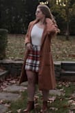 I wore this skit for thanksgiving and got so many compliments! Was pleasantly surprised to find that it didn't ride up throughout the day. - Tanisha A.
