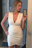 This dress looks amazing and the material is good quality. I got it for my wedding after-party. It fits perfectly - Ashley F.