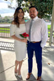 I absolutely loved this dress! Material is quality material and fit like a glove. It was very flattering and fit snug with a perfect amount of stretch. I definitely recommend this dress. :) - Roxane T.