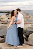 The color fit perfectly for my summer engagement shoot and I felt super confident! I hemmed about 3 inches because I wanted to go barefoot. Other than that, perfect! - Aimee G.