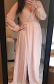Love this dress. Bought it for my engagement photo shoot on the beach. Typically would order a medium but sized down to a small because of the reviews, and it fits perfectly! - Taryn L.