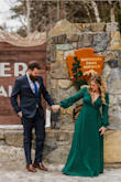 I wore this dress for my engagement photos and it was perfect. I got soo many compliments and the green color is just stunning. I tried half a dozen dresses, but none compared. I felt beautiful in this dress and also comfortable while hiking through snow in frigid weather at Glacier National Park in early March. - Emily S.