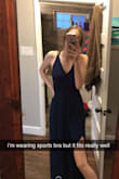 Make sure you double check the material of it, zoom into the picture to see. It's not tulle-like material like most dresses, but it's still exactly what I was looking for! - Samantha B.