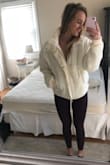 I was always the kid who would run out of the house without a coat on, and even now I sometimes suck up the cold weather to avoid covering my outfit with a bulky coat. I ordered this puffer jacket as an easy and cute addition to my closet and I have not left my apartment without it once since it arrived! It is thick and warm but still feels lightweight and fashionable, and is versatile enough to look great with jeans and a nice top or leggings and sneakers. The high collar adds flare without getting in the way and the cinched waist keeps the style feminine and sweet. I also love the off-white color because it won't show wear or stains as much as white would! - Olivia H.