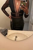 This top is so adorable! I paired it with a black leather mini skirt. It fit comfortably! - Jazmine B.