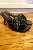 These heels are so comfortable. I can wear them and forget that I'm wearing heels. I normally wear a 6.5 in sneakers and I got a 5.5 and they fit perfectly. Probably since there is so much toe room. Overall so cute I love them! - Dominique S.