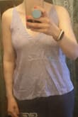 Super cute, but super see-through. This is a problem because I don't wear bras. It is too cute to return, so I'll have to figure something out. - Natalie K.