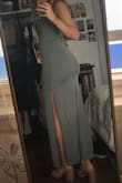 This dress is amazing! It is very flattering and makes your butt look amazing. The slit is great to show off cute heels or sneakers, and it can be worn casually or fancy. - Emma J.
