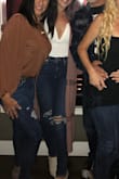 I love these jeans. I usually wear a 28, but sometimes with Levi's they run a little large. I got a 27 and they're perfect. I wear them all the time, and they can be dressed up or down. They're a little tight, but I rather have them tight than too loose. I'm the one in the white shirt in the photos. - SHANNA N.