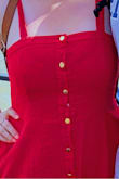 My favorite thing about this dress are the hidden mini snaps between the top two buttons. Having a large chest but smaller waist, it's almost impossible to by button up tops/dresses that fit. Saw this feature mentioned in another review and decided to try it. While I did have to add another snap button below the first two, I would still recommend this dress! - Kait M.