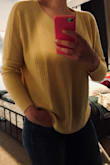 Very cute, comfortable, casual sweater. Love the color. - Juliana K.