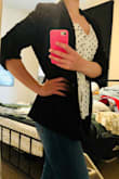 Stylish looking blazer. Light, but thick enough to keep you warm in mildly cold weather. - Juliana K.