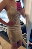 This dress doesn't leave much to the imagination, but it has a beautiful design. - Juliana K.