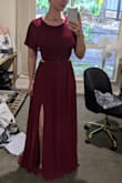 This dress turned out even better than I could have hoped the measurements were spot on! I could have sized down, but was cautious. But still really happy. Can't wait to wear this as a bridesmaids dress at my sister's wedding, the length is super generous, so if you're a tall gal, you should be fine with this one - Amy L.