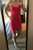 I feel very "me" in this dress! The material is the perfect thickness. No bra (small bust) - I just may need petals for if I get cold! The style is very flattering in the front and the dress is long enough that I would be comfortable dancing in it. Perfect for a summer wedding, vacation or date! - Ashlyn L.