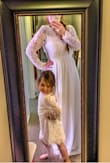 I bought this for my wedding this summer (fingers crossed it still happens) and I love it! It's pretty long so I will have to get it altered but aside from that it's perfect! - Brodii A.