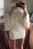 Overall great dress! Was SLIGHTLY see through with darker colored underwear but other than that great dress. It fit me pretty tight but definitely still functional! I wore an XS and I am 5'4" and 118llbs. - Talia T.
