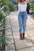 I love this top so much, if fits really nice to the body and looks well with any pants or jeans. - Orianna H.