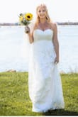 My big wedding day was canceled due to the shut down but we still planned to get married on the bay so I ordered this dress!  It was so perfect. It was a little bit big but I didn't have time to exchange it. - Gabrielle S.