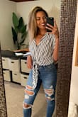 Perfect for a day out with the girls! I got a small. It fits a little more on the loose side but it's absolutely perfect - Francesca E.
