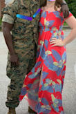 This dress is very comfortable and a great length.  Being on the taller side it is hard to find maxi dresses that go to my ankle. However, there is no issue here with this dress. There is a slit in the side of the dress as well. It goes up above my knee. It made it so I could tie the dress up walk along the water. The color of the dress is also very pretty. It comes across like a bright orange coral. Note: This dress does wrinkle easily so pack it flat. - Kirsten L.