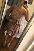 Very pretty dress but it was a little large in the chest/back area. Ordered a medium but returning for a small. - Hannah L.