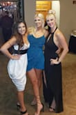 I love this dress! I have it in green (no sparkles) and that is hot ah too! I got a lot of compliments in this. The middle bottom does open and is a very high rise so you have to wear panties lol - Elle P.