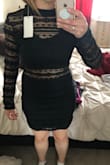 I had a hard time figuring out my size. I'm normally a medium 6-8 but it was so incredibly tight so I returned and ordered xl and that was huge, returned that and ordered a large and that fit perfect. Returns are easy however refunds took a little long. Overall super cute dress. - Katie H.