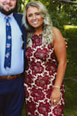Fit in the butt/big on the legs. Wish they had a size L and I would have ordered that! Had to get it taken in. Beautiful dress! - Erin O.