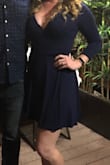 This is one of my favorite dresses, it is so cute and comfortable and the wrap effect is so flattering. I get compliments on it every time I wear it. - Savannah N.