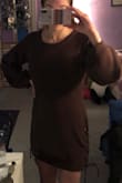 Absolutely loved this sweater dress! So excited to wear in the fall with knee-high boots. Very loose-fitting in sleeves and torso which I wasn't sure I'd like, but it gives you the option to make it either a casual or fancy look or wear a belt! Highly recommend! - Molly A.