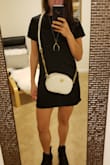 This a nice basic and easy dress to wear. It is short on me (5'6"), so I wear a little short underneath. The fabric could be nicer, and it wrinkles easily though. - Gracieli