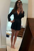 It's all in the title. The waist and bust lines look amazing and really show a figure off, but the sleeves are puffier than in the photo and way too 80's for me. - Lisa