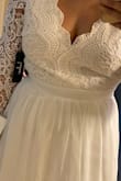 I was so excited to get this dress but when I tried it on, it did not fit well at all. The top was huge but the hips were tight. Also the lace was very cheaply made in my opinion. It was also really loose. - Asal K.