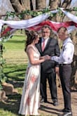 I used this for our small backyard wedding and absolutely loved it. The button that holds the tops together is a little flimsy so I used a safety pin day of, but it worked out beautifully! - Kaitlyn O.