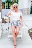 If your looking for versatile and comfy, look no further! This top works with so many outfit I have. Every girl needs a simple white top with a little style and this is it! <3 - Michael S.