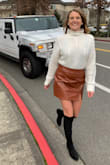 Fits well! Wore it to pick up my bf from deployment. He loved it as well! - Monica A.
