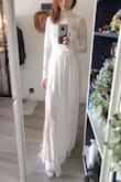 The turtle neck and lace pattern together give a lovely boho vibe and love slit on the dress let me show off a bit of my leg! - Jane C.