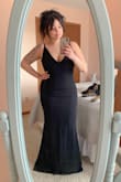 This dress is truly incredible! However, I do think it runs a little on the big side. I would suggest ordering down if you're in between sizes or prefer a more fitted style. The material is thicker and gives you a amazing shape. I ended up returning the large and getting a medium instead. - Jordan G.